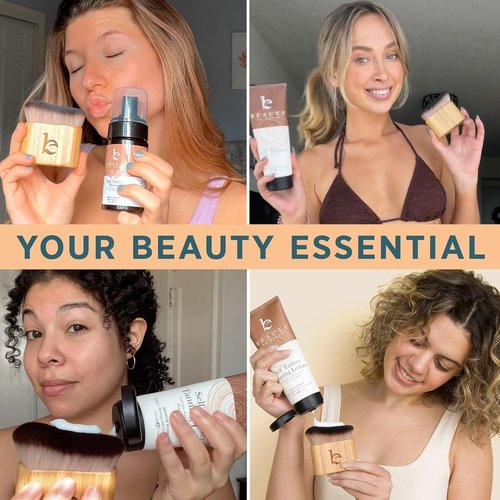 Ultra Soft Self Tanner Brush - Kabuki Applicator for Streak-Free Sunless Tan | Easy to Clean & Durable