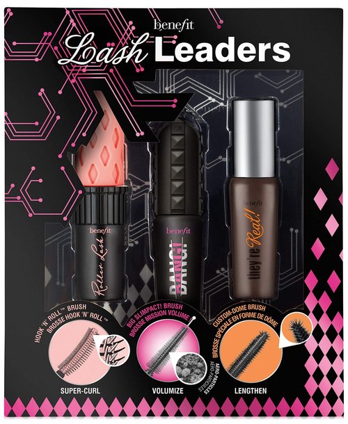 Benefit Cosmetics Lash Leader Mini Travel Trio - Roller Lash, Bad Gal Bang & They’re Real | Perfect for On-the-Go Glam
