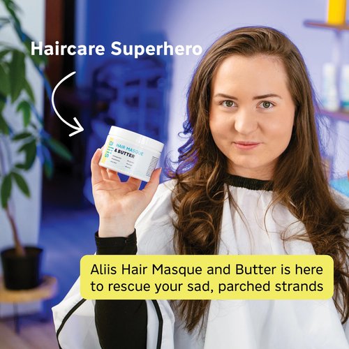 ALIIS Hair Masque & Butter – Deep Moisture Treatment for Dry, Damaged, or Frizzy Hair | Restorative, Plant-based, Color-Safe Hair Mask | Sulfate-Free | 8 oz