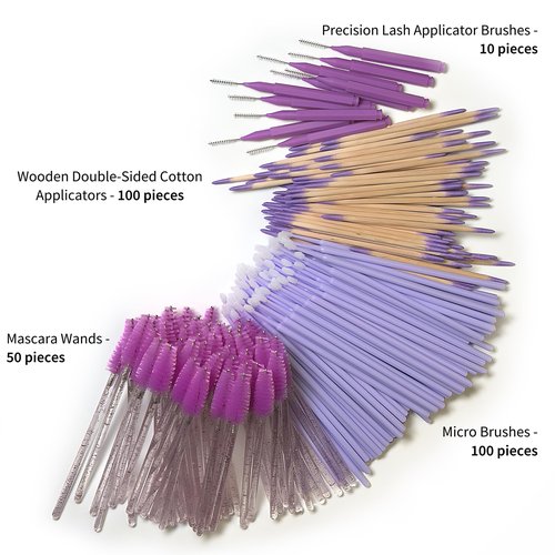 Lash Lift & Tint Kit Accessories – 279-Piece Eyelash Perm Tools with Silicone Shields (7 Sizes), Y-Comb Tools, Eye Pads, Micro Brushes, Cotton Applicators & Mascara Wands