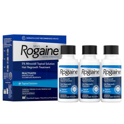 Regine Switzerland Men’s Rogaine Extra Strength 5% Minoxidil - Clinically Proven Hair Regrowth Solution | 3 Month Supply