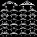 Yuefunny 24 Pcs Crystal Tiara Crowns for Women Bulk Rhinestone Princess Headband Crown with Combs Tiaras for Pageant Bridal Shower Wedding Birthday Prom Party Gifts(Modern,Silver)