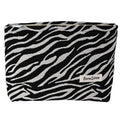 BornSiiren Zebra Print Makeup Bag, Cosmetic Bag for Women, Large Capacity Toiletry Bag,Zipper Pouch, Travel Accessories Storage with Lining