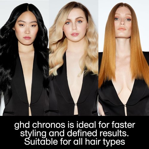 GHD Chronos & Chronos Max Stylers | Professional Flat Iron Hair Straighteners - 1" & 2" | 3X Faster Styling, More Shine & Less Frizz
