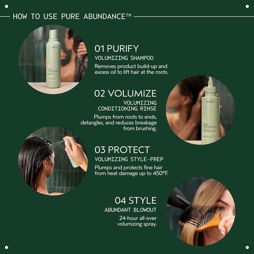 Aveda Pure Abundance Volumizing Shampoo & Rinse Set - Boost Hair Volume | Full Size | Floral Scented