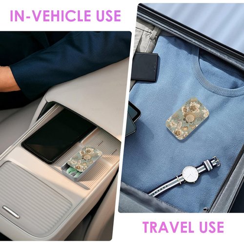 Gerkia 2Pack Travel Floss Picks Case, Refillable Portable Floss Pick Holder and Dispenser, Small Tin Box Containers.