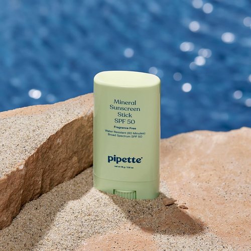 Pipette Baby Mineral Sunscreen Stick SPF 50 - Water-Resistant Zinc Oxide Formula | 0.6 oz Travel Size