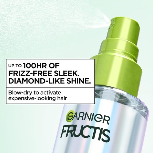 Garnier Fructis Diamond Sleek Hair Shine Spray - Frizz Control & Heat Protectant, 4.6 Fl Oz