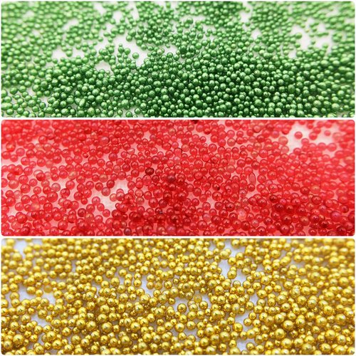 6 Bottles Micro Pixie Crystals for Nails Caviar Beads Nail Beads Gravel Nail Diamonds Stone Crystal Rhinestones Nail Decorations for DIY 3D Nail Art （Silver, Red, Black,Gold,Hematite,Green）
