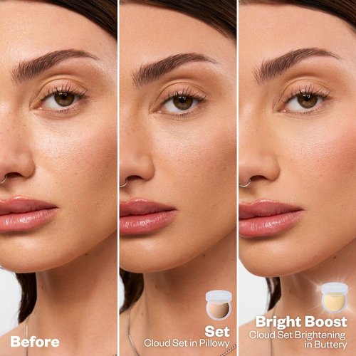 Kosas Cloud Set Face Setting Powder - Smoothing Shine Control, Soft, Sheer Translucent Makeup Finish, Portable & Long-Lasting Loose Pressed Baking Powder - Comfy (Sheer Medium)