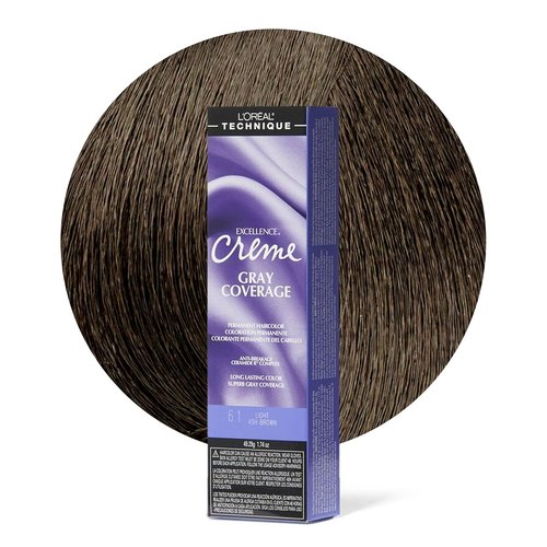L'Oréal Technique Excellence Crème Permanent Hair Color - Long-Lasting, No-Drip Formula for Superb Gray Coverage