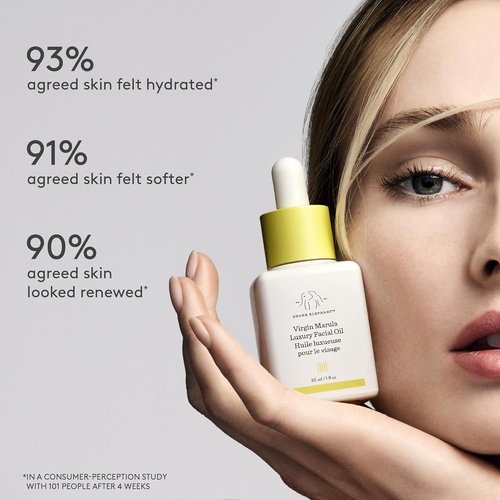 Drunk Elephant Virgin Marula Facial Oil - Luxury Clean Skincare - Cruelty-Free & Dermatologist-Tested