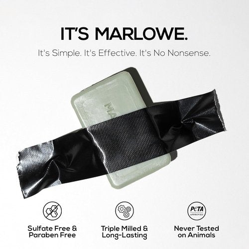 Marlowe. No. 108 Exfoliating Soap Bar - Polishing & Moisturizing 7oz Bar Soap for Men, Natural Ingredients