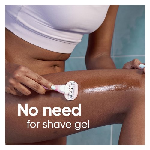 Gillette Venus ComfortGlide White Tea Women's Razor Refills, 4 Refill Cartridges, Fits Venus Reusable Razor Handles, 3-Bladed with Built-in Shave Gel Bars, Holiday Gifts for Women