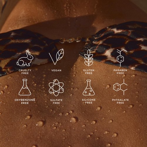 + Lux Unfiltered N°30 Shimmer Body Oil with SPF 30 - Hydrating & Nourishing High Gloss Tanning Oil, Instant Bronze Shimmer Sunscreen - Oxybenzone Free - Broad Spectrum Sunscreen SPF 30