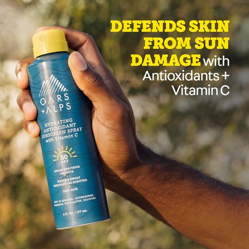 Oars + Alps SPF 50 Sunscreen Spray - Fast-Absorbing, Lightweight & Water-Resistant | 6 Oz, 2 Pack