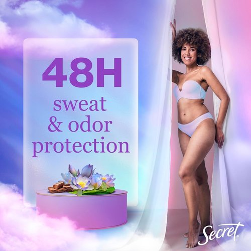 Secret Dry Spray Antiperspirant Deodorant for Women - 48HR Weightless Sweat & Odor Protection | Waterlily & Argan Oil Scent, 4.1 oz (Pack of 3)