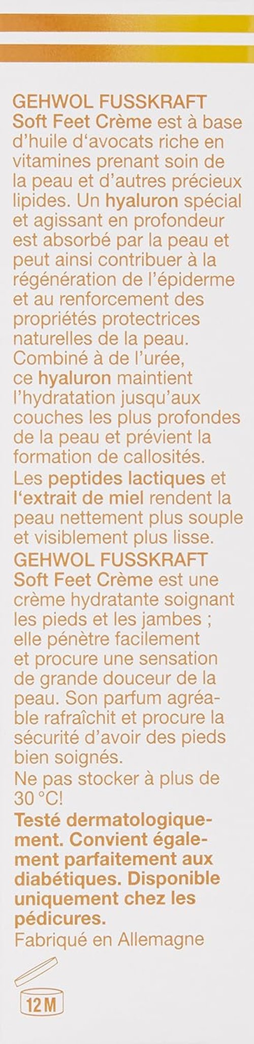 GEHWOL Soft Feet Cream - Nourishing Moisturizer for Dry Skin | 4.4 Ounce Tube