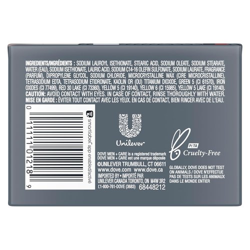 Dove Men+Care Bar Soap - Deep Clean & Moisturizing Formula | 4 Bars, 3.75 oz Each
