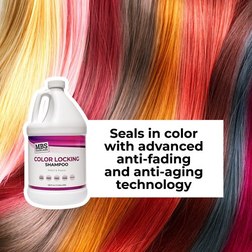 MBS Haircare Color Locking Shampoo - Sodium Chloride Free, Paraben Free, Vegan (128 Fl Oz (Pack of 1))