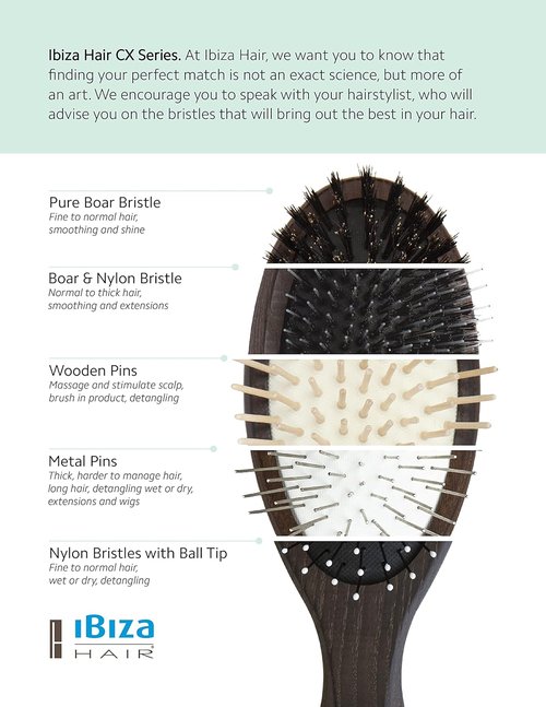 Ibiza Hair Professional CX Series - Round, Paddle & Oval Brushes for Effortless Styling