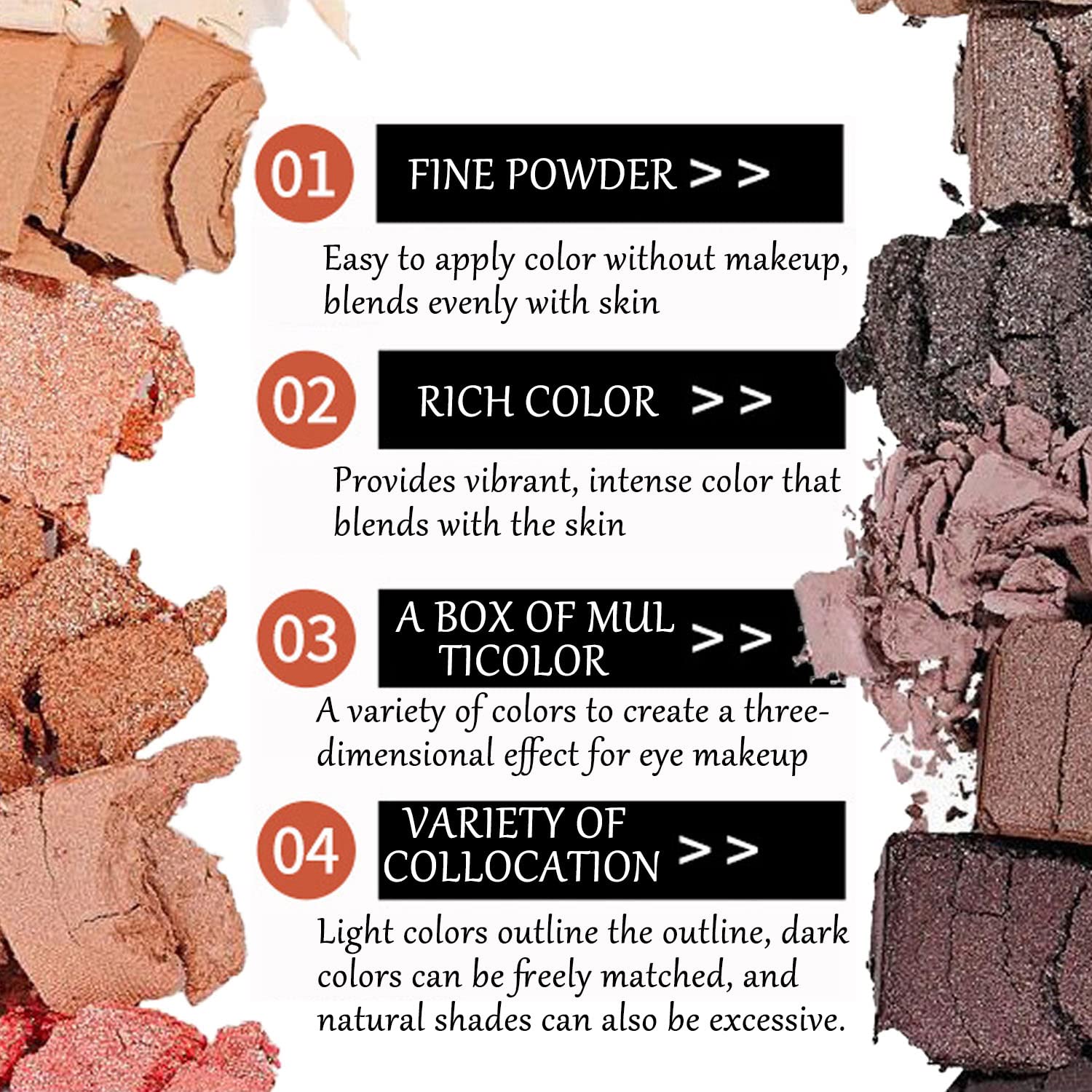 Sulily Eyeshadow Palette Kit - 12 Colors in Matte & Shimmer | Waterproof Professional Makeup for Women