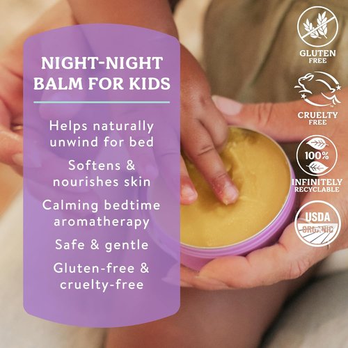 Badger Night Night Balm - Soothing Sleep Aid in 2 oz Tin for Restful Nights
