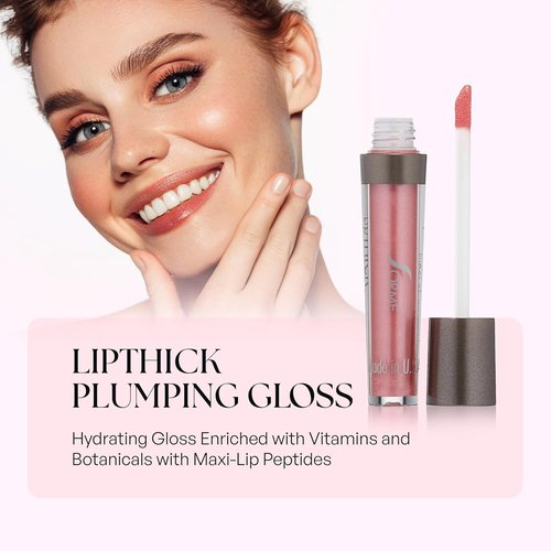 SORME Treatment Cosmetics LipThick Plumping Gloss - Shiny, Fuller Lips | Doll Shade