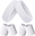 Bememo Sweatbands Set - 6-Piece Colorful Neon Athletic Headbands & Wristbands for Men & Women | Ideal for Running, Gym, Basketball, Tennis