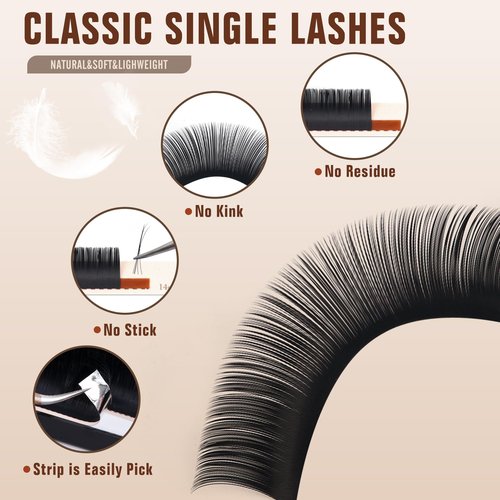 Classic Volume Lash Extension, 0.15 D Curl 8-15mm Mixed Eyelash Extension Lash Trays, Super Matt Black Individual Lash Extensions for Professional Salon Use