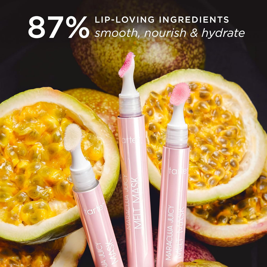 Tarte Maracuja Juicy Melt Mask - Hydrating Lip Mask & Balm with Vitamin E & Shea Butter | Vegan & Cruelty-Free