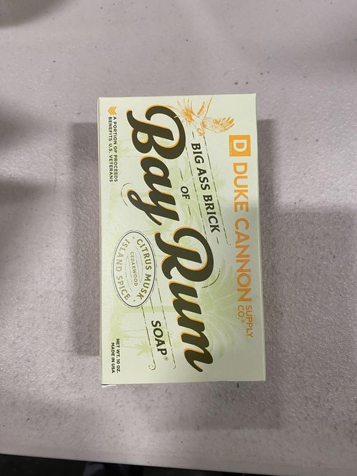 Duke Cannon Big Brick of Soap - Bay Rum Scent + Tactical Scrubber 2 Pack Bundle | 10 oz Triple-Milled Soap Bar with Citrus Musk & Cedarwood | Military-Grade Pouch | For Men