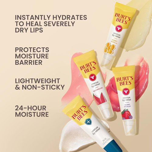 Burt's Bees Hydrating Lip Balm - Honey Vanilla for Dry, Cracked Lips | 100% Natural, 0.35oz