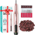 COSLUS C20 Cordless Nail Drill Electric File: Professional for Acrylic Gel Dip Powder Nails Portable Nail Drill Machine Kit for Manicure Pedicure Nail Set with Everything Rechargeable Lightweight
