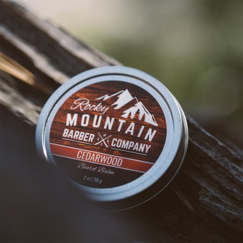 Rocky Mountain Barber Beard Balm - 100% Natural Wax Blend with Cedarwood Scent - Nourishing Formula
