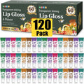 AZEN 120 Pack Lip Gloss Set, Clear Lip Gloss Bulk, Lip Oil for Dry Cracked Lips Moisturizing Hydrating Nourishing with Vitamin E, Valentines Gifts Easter Basket Stuffers