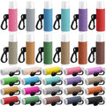 Huquary 100 Pack Lip Balm Holder Keychains Bulk Elastic Lipstick Holder Sleeve with Clip Solid Color Lip Gloss Keychain for Purse, Backpack, Car, Party Favors