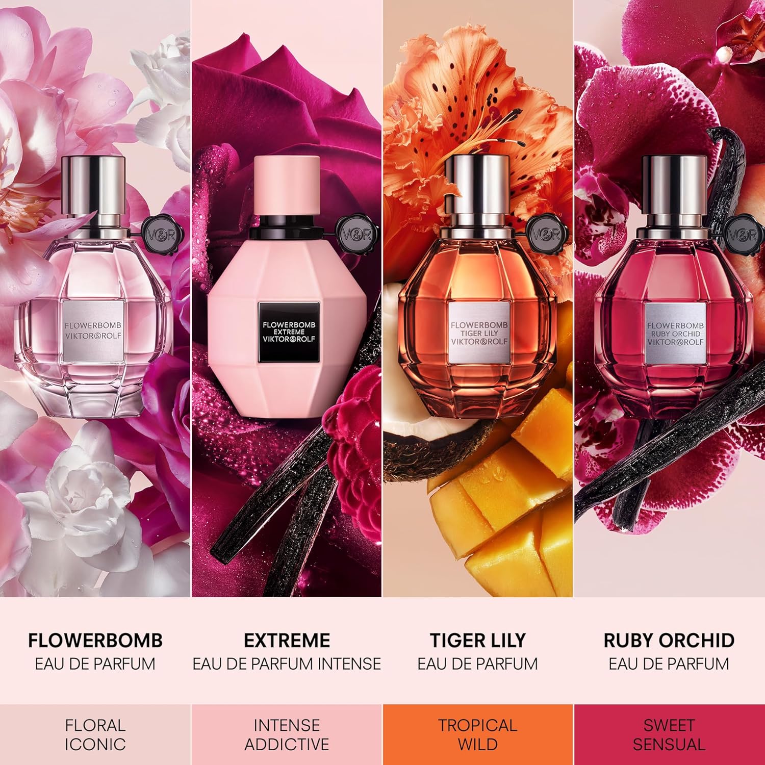 Viktor&Rolf - Flowerbomb Ruby Orchid Eau de Parfum - Floral & Fruity Women's Perfume with Vanilla & Peach Notes