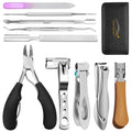Toenail Clippers for Seniors Thick Toenails- Heavy Duty Podiatrist Ingrown Toe Nail Cutter for Men, Professional & Adults - Easy Grip Handle Stainless Steel (Extra Large, 10, Count)