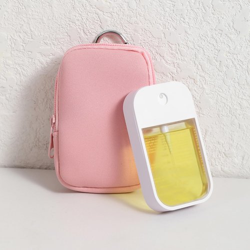 uekeboag 2Pcs Small Soft Neoprene Pouch with Zipper, Mini Portable Makeup Bag,Fashion Accessory with Snap Hook,Coin Purse Lipstick Cosmetic Travel Organizer(Black and Avocado Green)