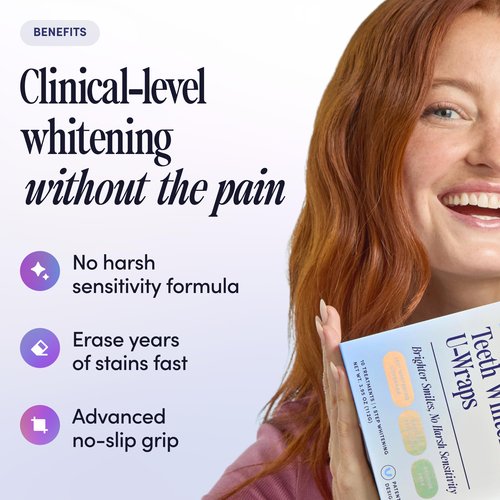 Boca Bella Teeth Whitening U-Wraps – 10 Treatments – 15% Hydrogen Peroxide, Enamel-Safe, No Harsh Sensitivity – Patented Strip Design with Aloe, Calendula & Peppermint – Fast, Even Whitening