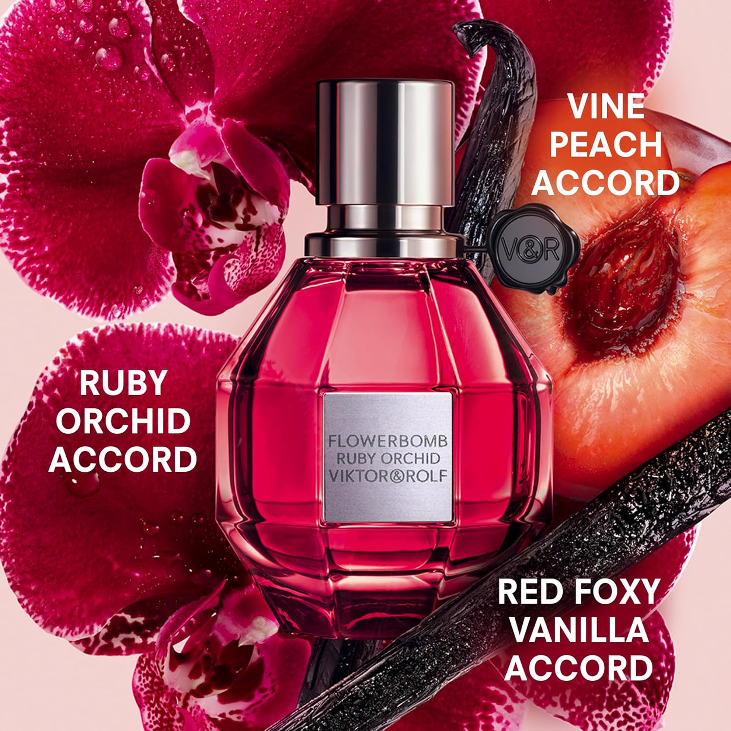 Viktor&Rolf - Flowerbomb Ruby Orchid Eau de Parfum - Floral & Fruity Women's Perfume with Vanilla & Peach Notes