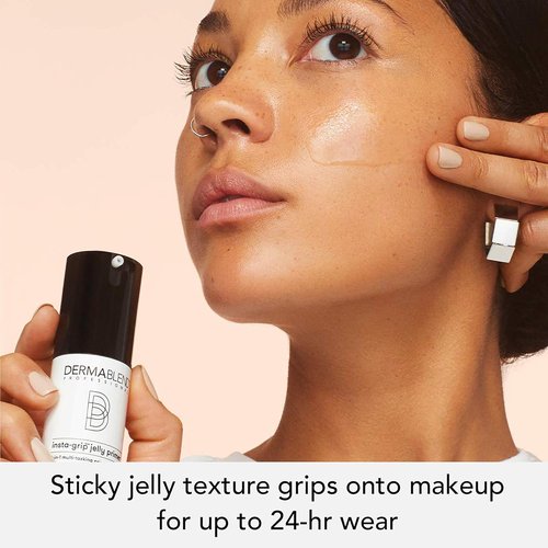 Dermablend Insta-Grip Jelly Primer - Silicone-Free Face Primer for Dry Skin | Pore Minimizing, 1.0 Fl Oz
