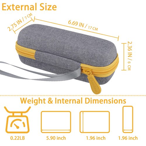 Aenllosi Hard Case Compatible with Microtouch Solo Titanium, Microtouch Beard & Body Razor Organizer (Case Only)