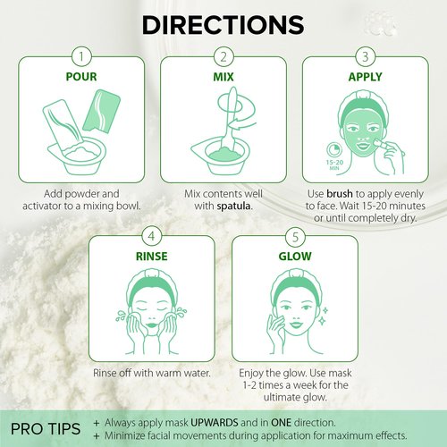 Ebanel Collagen Peptides Wash-Off Face Mask Set, 8 Pack Instant Skin Tightening and Lifting Masks, Brightening Face Mask with Niacinamide, Glutathione, Hyaluronic Acid, Vitamin C, Cica, B5, Albumen