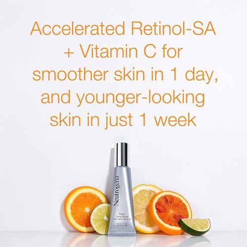 Neutrogena Rapid Tone Repair Serum - Retinol & Vitamin C Dark Spot Corrector for Brightening | 1 oz