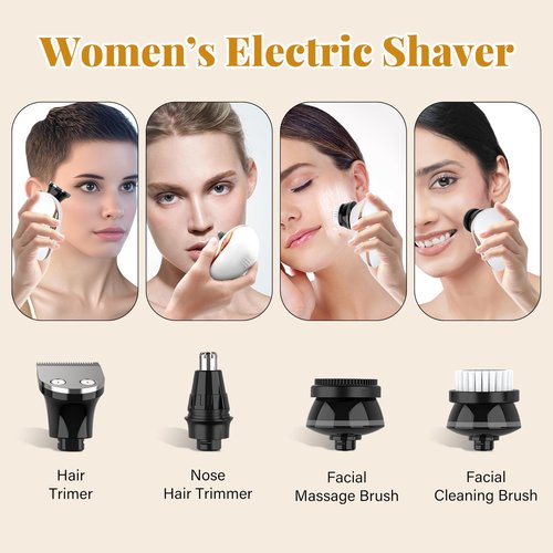 Electric Razors for Women Legs, 5 in 1 Electric Shaver