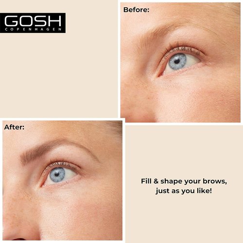 Gosh Eyebrow Pencil - Rich Brown Color for Defined Brows | Long-Lasting Formula