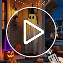 Large Outdoor Hanging Ghost Swing Decoration - 5FT Spooky Halloween Yard Decor