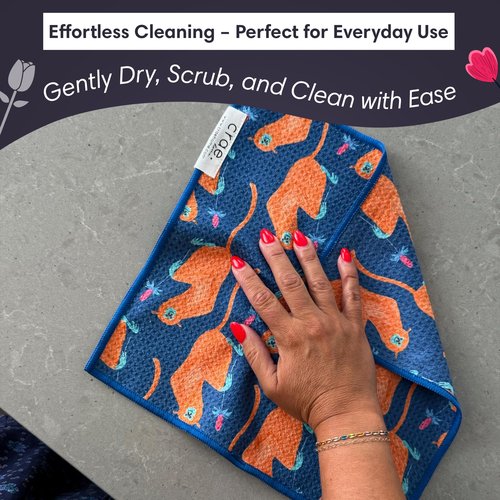 Double-Sided Microfiber Washcloths Waffle Weave – 12x12 Inch, Super Absorbent, Lint-Free, Fast Drying Kitchen Washcloths for Cleaning, Washing Dishes, Cars & More – Durable & Soft - Monkey Business